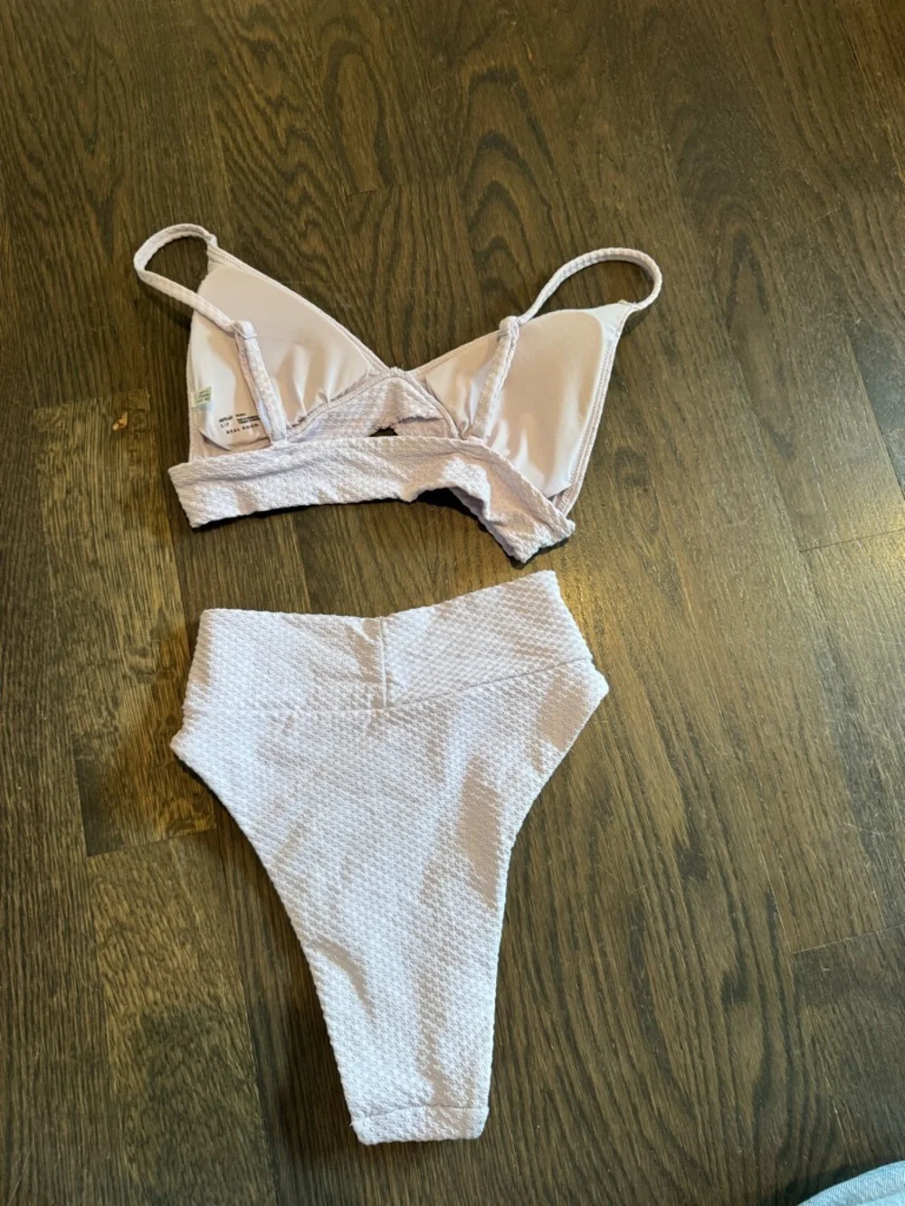 Aerie Lavender Swiss dot bikini XS bottoms S Top - Picture 2 of 4